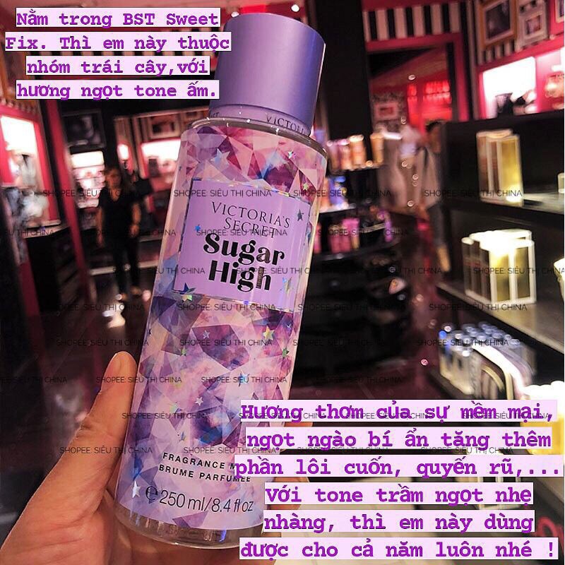 Xịt thơm toàn thân Victoria's Secret body mist mẫu mới đủ mùi | Thế Giới Skin Care