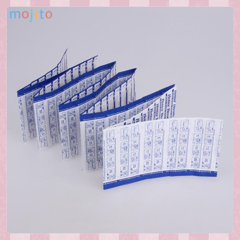 MOJITO 50pcs Better Breath Nasal Strips Stop Snoring Health Care Nasal Patch