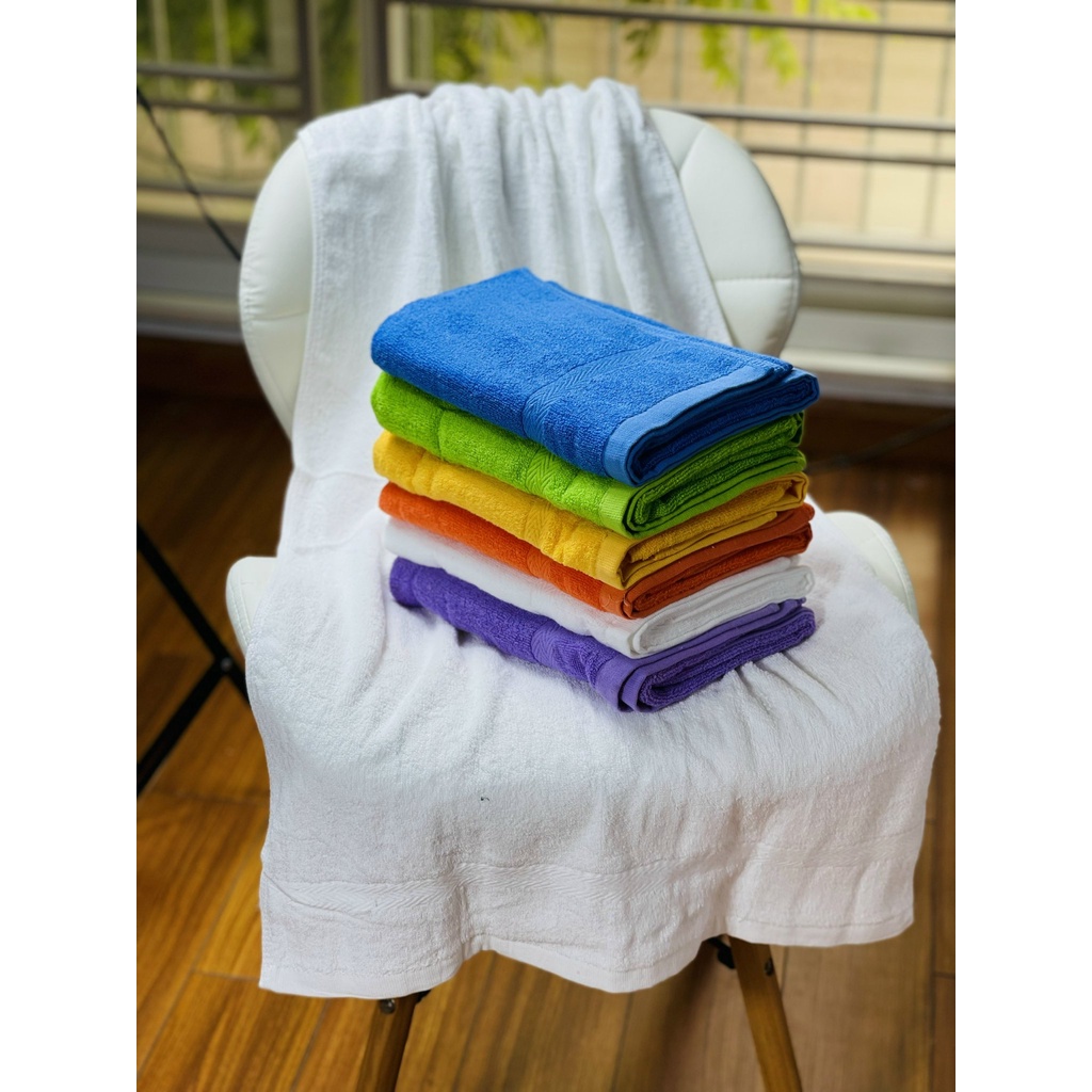 Combo 10 chiếc khăn tắm Màu Tân Thịnh, KT 50x100cm