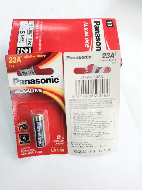 Pin điều khiển cửa cuốn A23,A27-12v panasonic