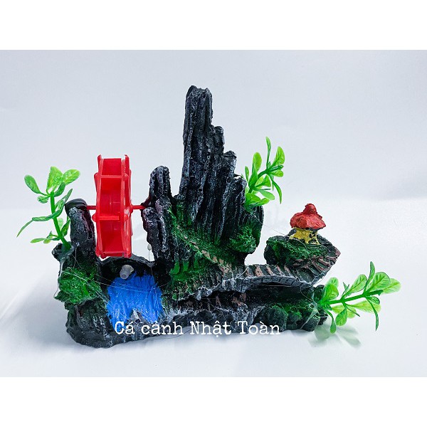 TIỂU CẢNH TRANG TRÍ HỒ CÁ NON BỘ 16X3X13CM
