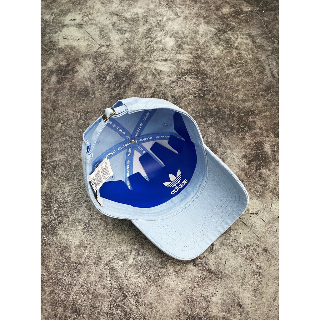 (HÀNG XUẤT XỊN) Mũ / Nón das xanh logo xanh H01 Trefoil Logo Baseball Cap / Clear Sky Made in Thailand full tem tag