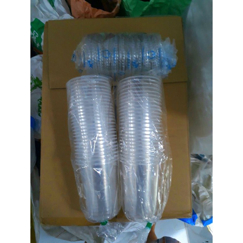 Ly Nhựa (900ml) 50 ly 50 nắp | BigBuy360 - bigbuy360.vn