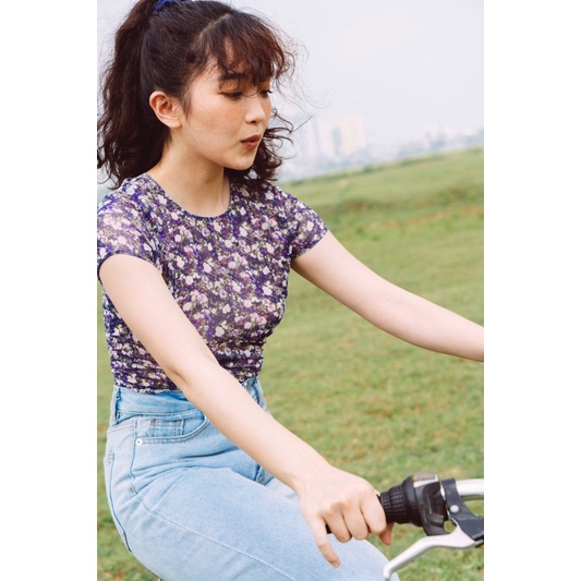 Libé Workshop FLORAL FITTED TOP