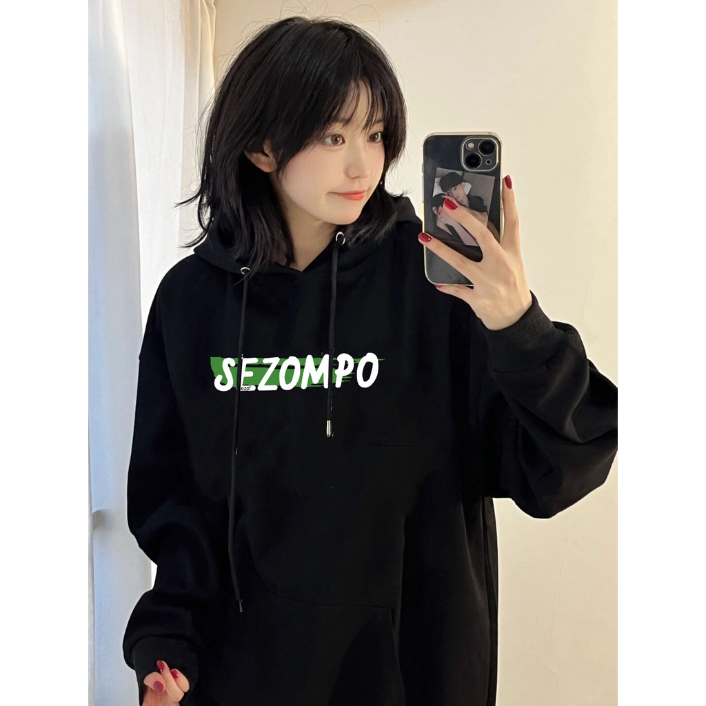 Áo hoodie SELVZE tay dài chất liệu cotton in họa tiết phong cách cổ điển Mỹ thời trang cho nữ
