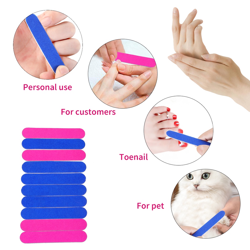 MONJA 1 Cây Dũa Móng Hai Mặt 100 / 180 Grit Chất Lượng Cao