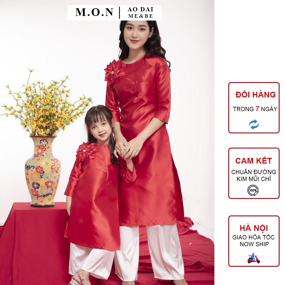 Áo Dài Cách Tân Đính Hoa Nổi Bật Kèm Ảnh Thật
