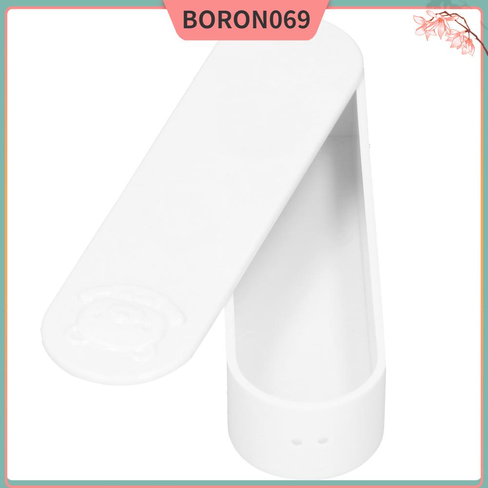 Boron069 Hộp tăm bông ABS xách tay Mini Travel Swab Case Cartoon Bear Pattern with Cover