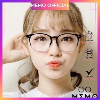 Gọng kính cận nữ nam mắt tròn đẹp phong cách màu ombre đen hàn quốc lõi kính kim loại -OB363