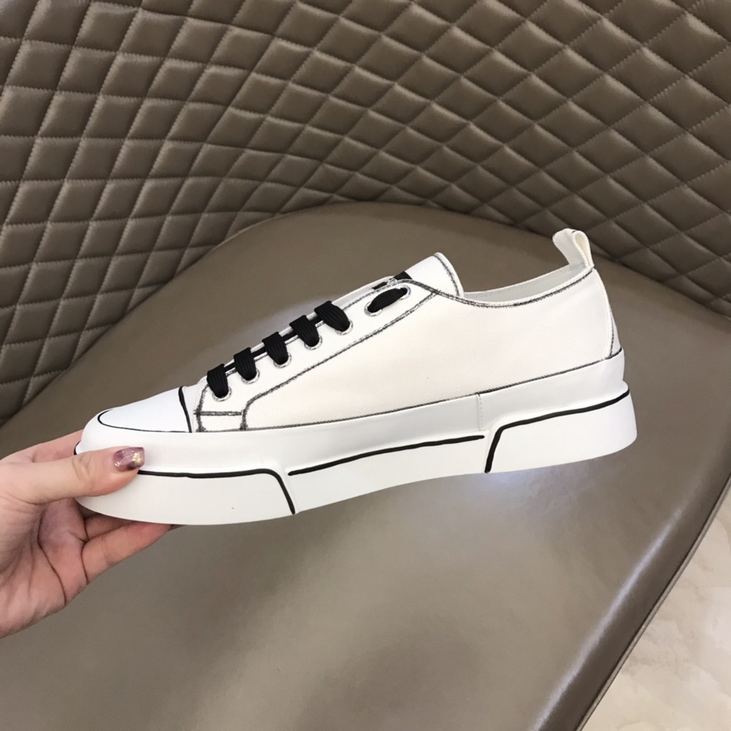 Giày sneaker nam da thật thời trang cao cấp Docle & Gabbana DG phong cách trẻ trung, cá tính
