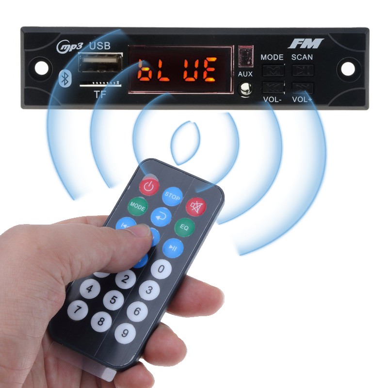 Bo mạch giải mã âm thanh 5-12v Bluetooth MP3 WMA USB TF FM Radio với điều khiển từ xa