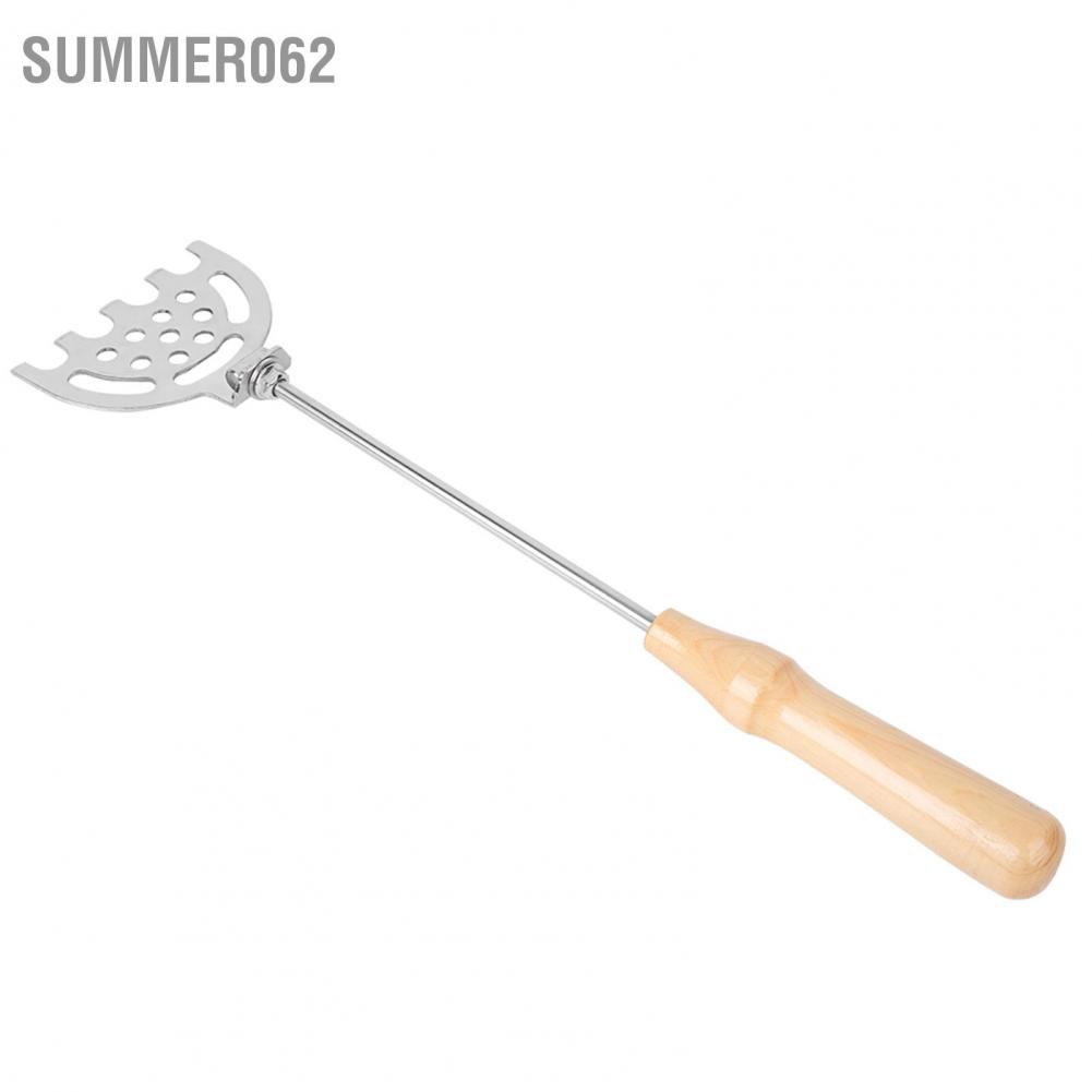 Summer062 Stainless Steel Mini Wooden Handle Mix Shrimp Bait Shovel Fishing Tackle for Fisherman