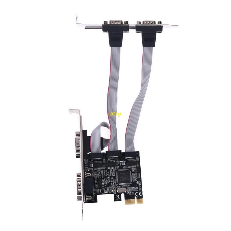 Thẻ nhớ 4 cổng btsg TXB071 PCI RS232 DB9 PCIe