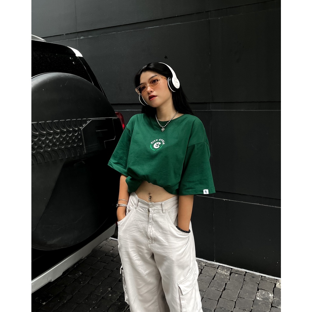 Áo thun tay lỡ thêu Mascot City Cycle - áo phông oversize nam nữ Local Brand