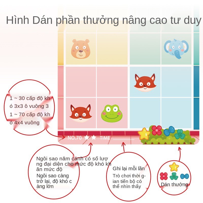 ✢♞Giới thiệu về Sudoku Trẻ em Mẫu giáo Bàn cờ ô vuông chín dành cho Bé Trò chơi Xếp hình logic Rèn luyện Tư duy