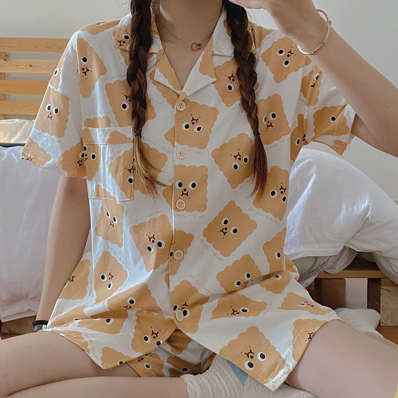 Bộ ngủ pijama tổng hợp hình siêu cute vải cotton | BigBuy360 - bigbuy360.vn