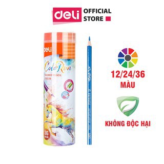 Bút Chì Màu GỖ Deli Cao Cấp - CÓ KÈM CHUỐT