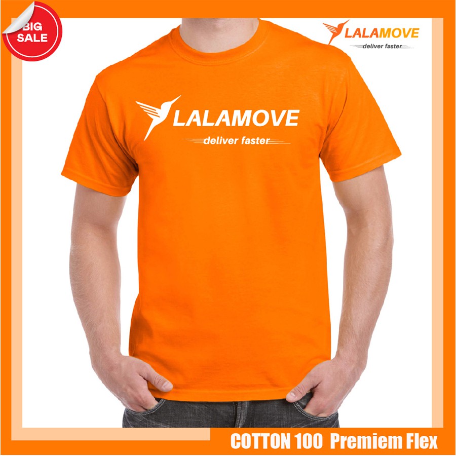 Áo thun Lalamove cổ tròn tay ngắn 1 vải Cotton
