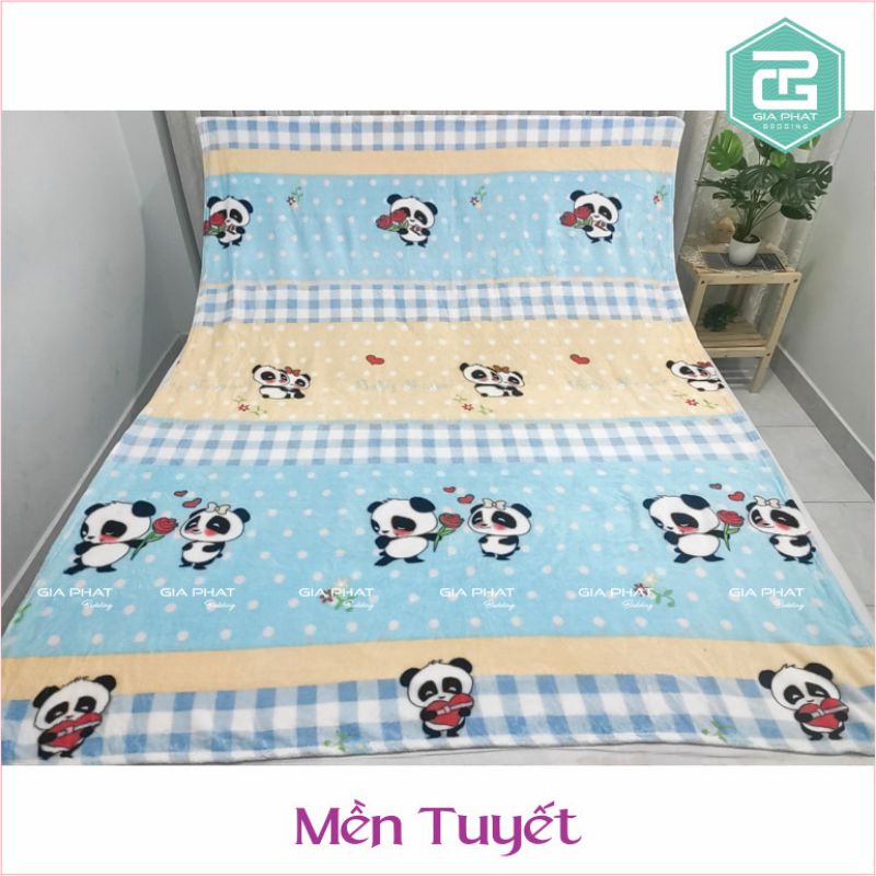 Mền tuyết nhung, chăn lông tuyết siêu mềm mịn đủ màu kích thước 1m6 x 2m