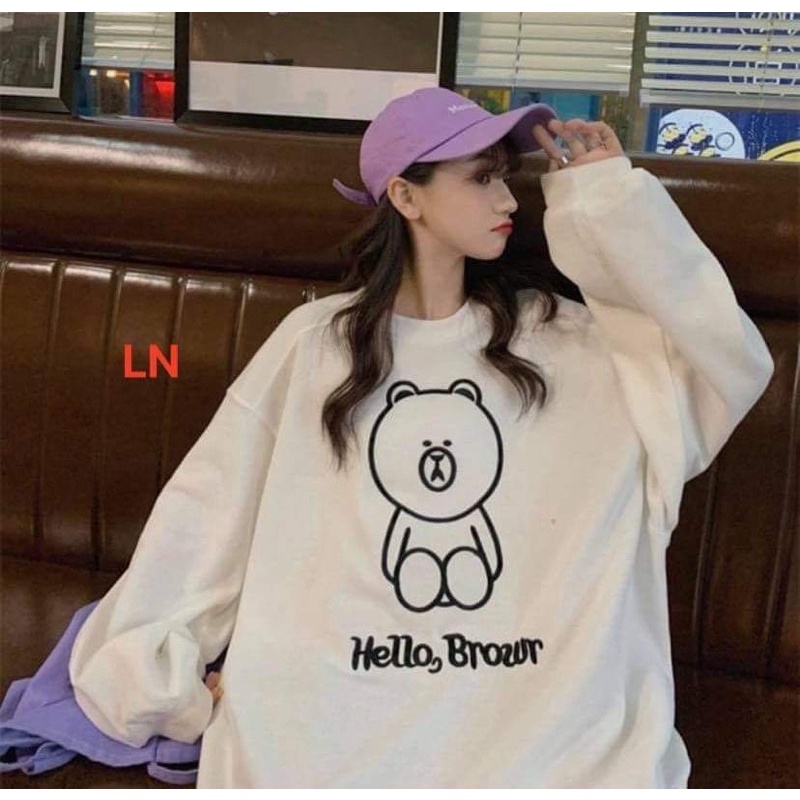 Áo nỉ bo gấu hello LN11