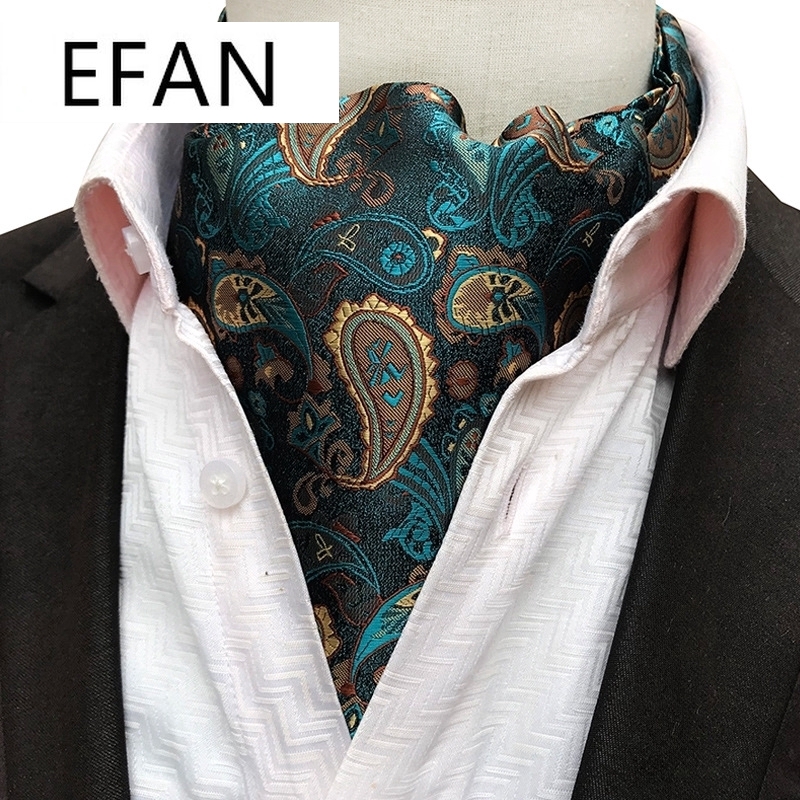 Cà vạt in họa tiết Paisley thêu hoa thời trang mới cho nam dự tiệc cưới