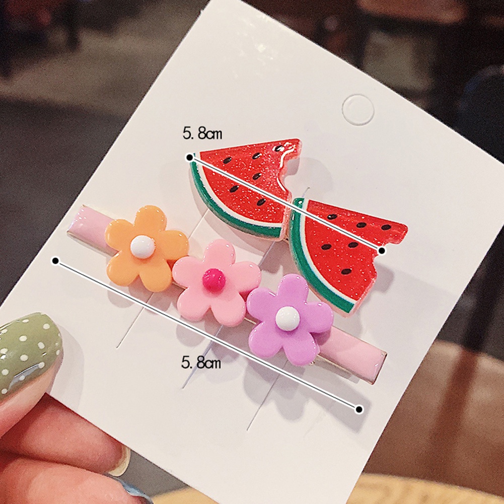 Set 2 Kẹp Tóc Hình Trái Cây Xinh Xắn Cho Bé Gái