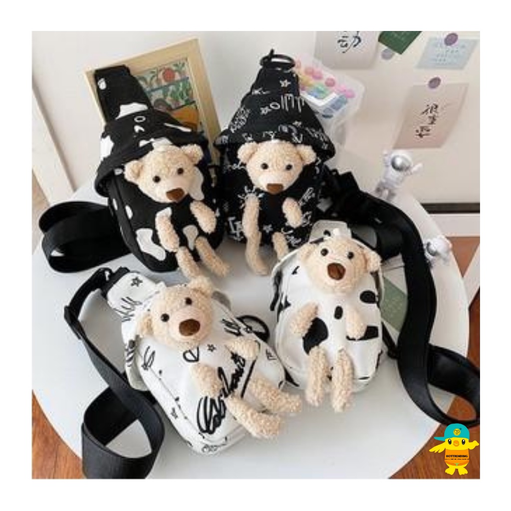 Túi đeo chéo hình gấu siêu cute