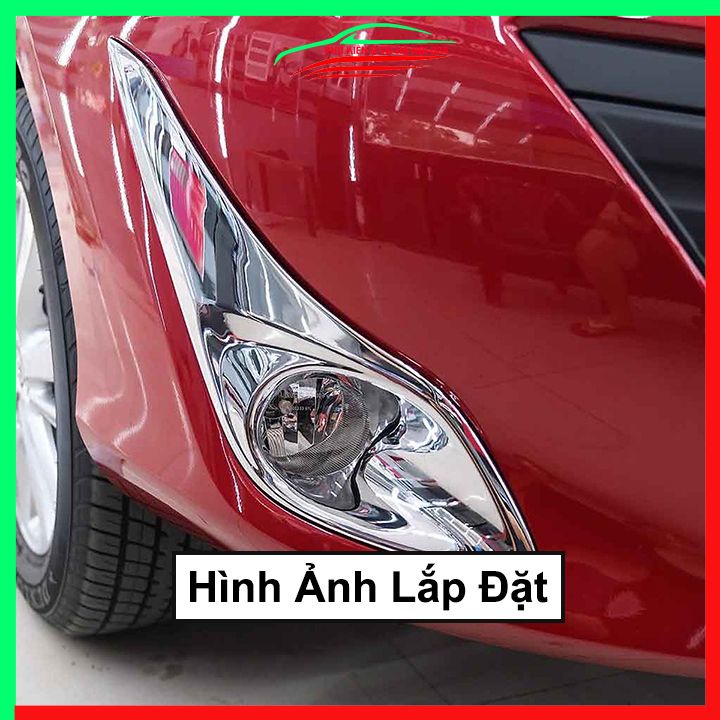 Ốp viền đèn gầm trước sau xe Vios 2019-2020 mạ Crom chống trầy trang trí làm đẹp xe