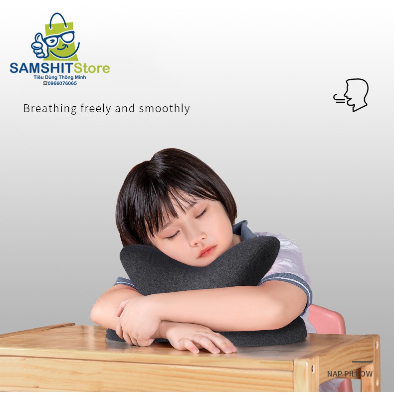Gối Nghỉ Trưa Văn Phòng, Gối Ngủ Ngồi Cao Su Non (Memory Foam) Cho Dân Công Sở, Lái Xe, Học Sinh - GCU07