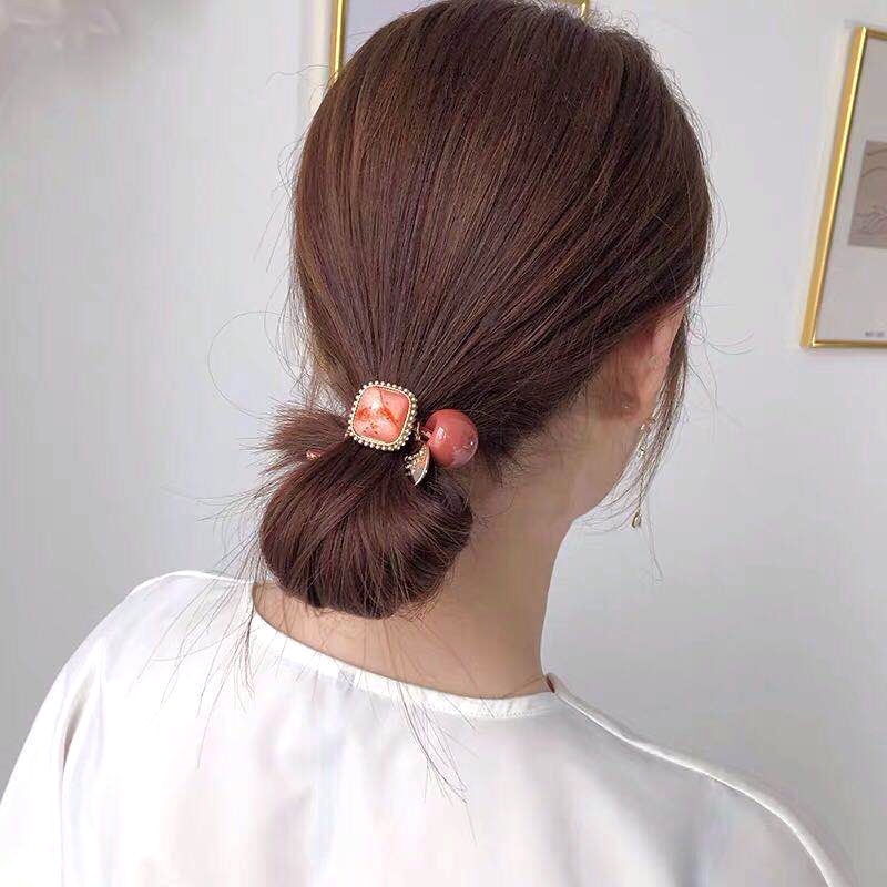 Dây Cột Tóc Cao Su Đính Bóng Lấp Lánh Thời Trang Cho Nữ