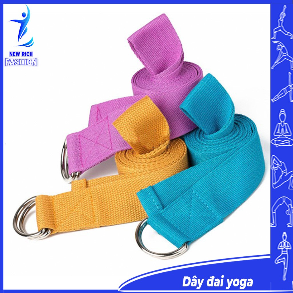 Dây đai tập yoga cao cấp hỗ trợ các động tác khó, chất liệu 100% cotton bền đẹp