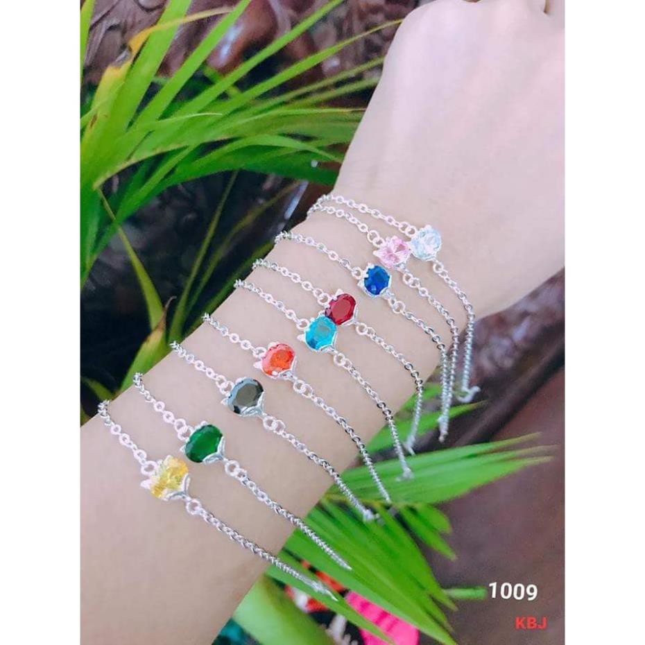 Lắc tay bạc thật lắc hồ ly may mắn tình duyên đủ màu theo mệnh/ Trang sức bạc JQN