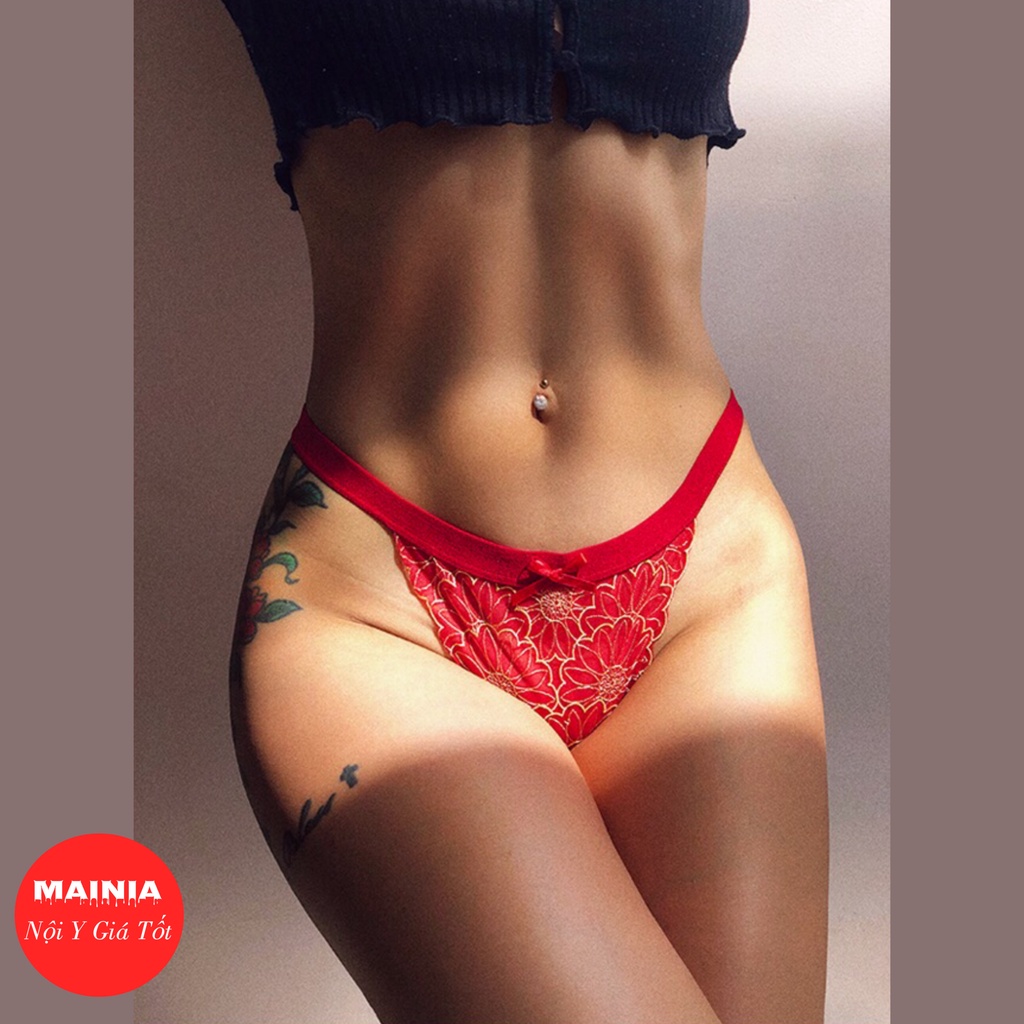 Quần Lót Ren Xuyên Thấu Thêu Hoa Kiểu Mới Siêu Đẹp Mainia Shop