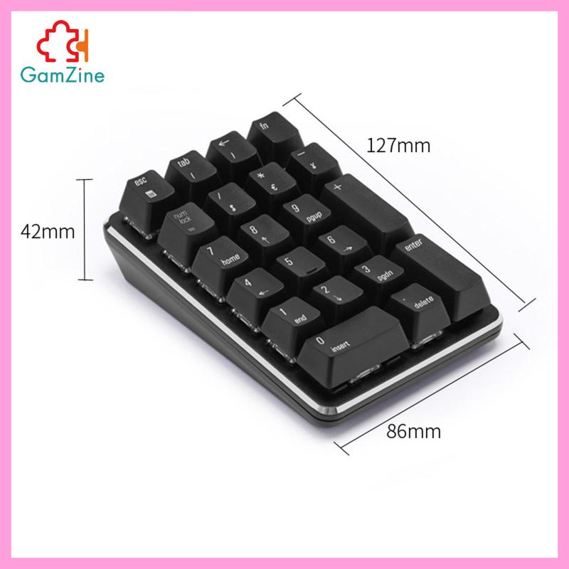 Bàn Phím Số Cơ Không Dây 2.4G Màu Đen lzdxwcke2 21 Phím