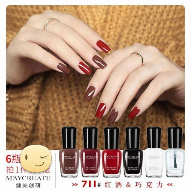 Set sơn móng tay 6 màu
