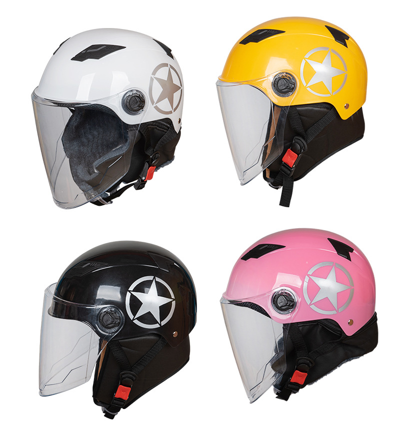 Mũ Bảo Hiểm An Toàn Cho Người Lớn Và Trẻ Em K1 / K1M AWN Fuma Xe máy điện Mũ bảo hiểm Harley Yếm Mũ bảo hiểm mùa thu Đông Mũ bảo hiểm ấm Unisex