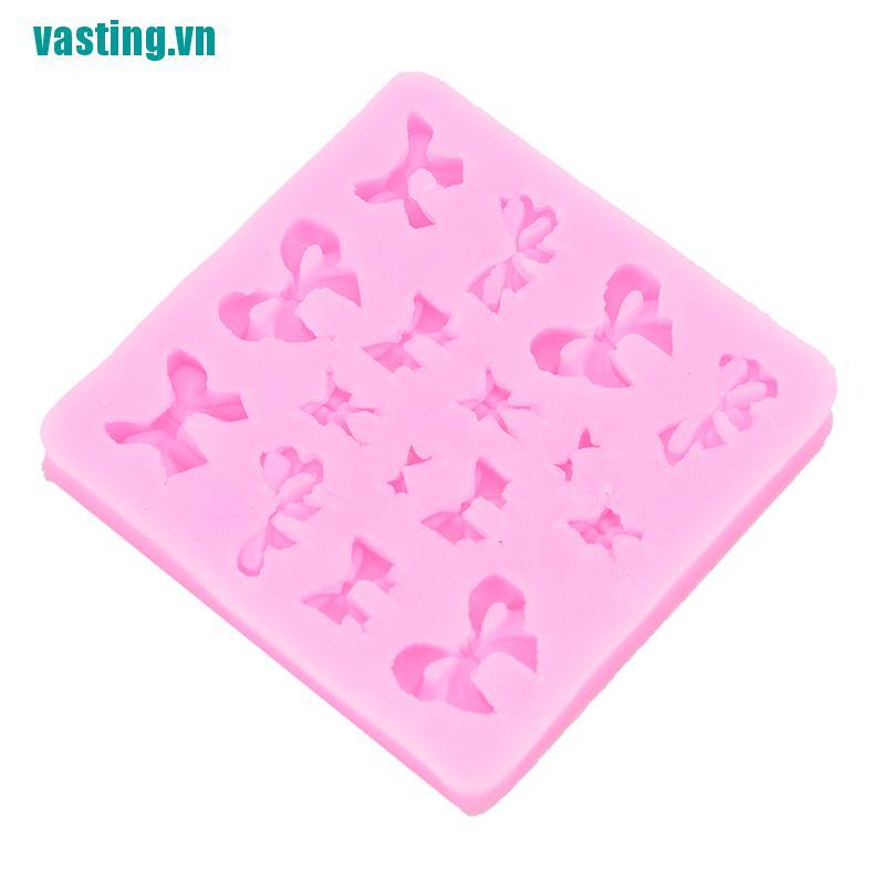V☆Khuôn Silicone Làm Bánh Tạo Hình Nơ Ruy Băng Độc Đáo Tiện Dụng