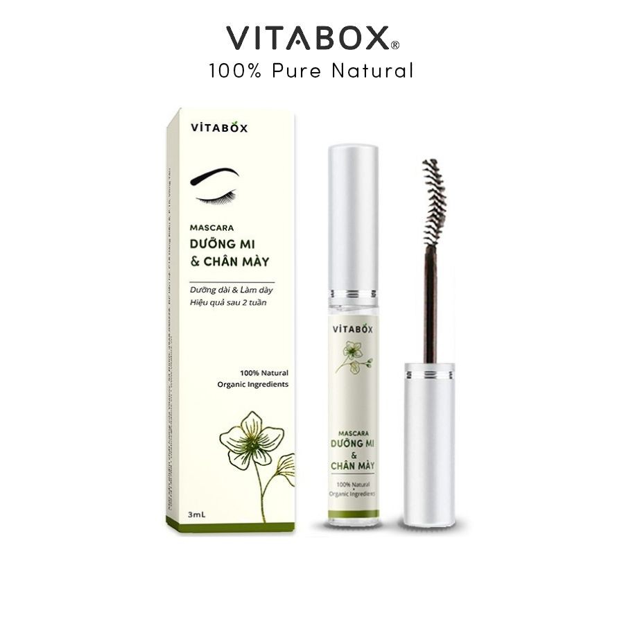 Dưỡng mi và lông mày VITABOX - dưỡng dài, làm dày, giảm rụng hiệu quả, đầu chuốt mảnh - mascara eyelash grow serum