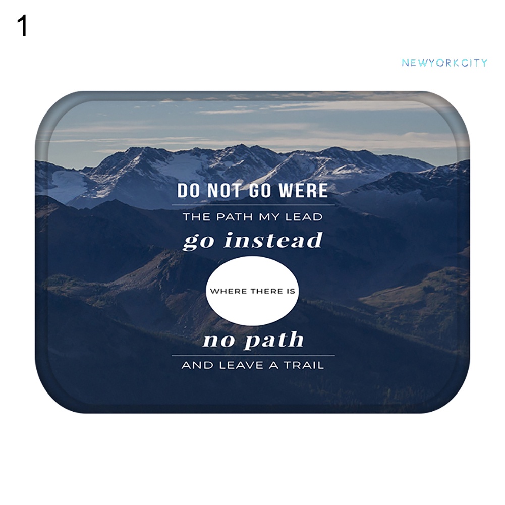 Thảm lót cửa chùi chân Chống Trượt In Chữ Độc Đáo Kích Thước 40x60cm