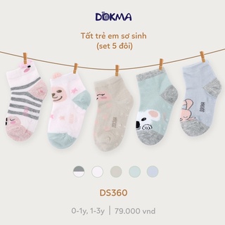 Set 5 đôi tất Dokma mềm, mịn( 1-3y có chống trơn)