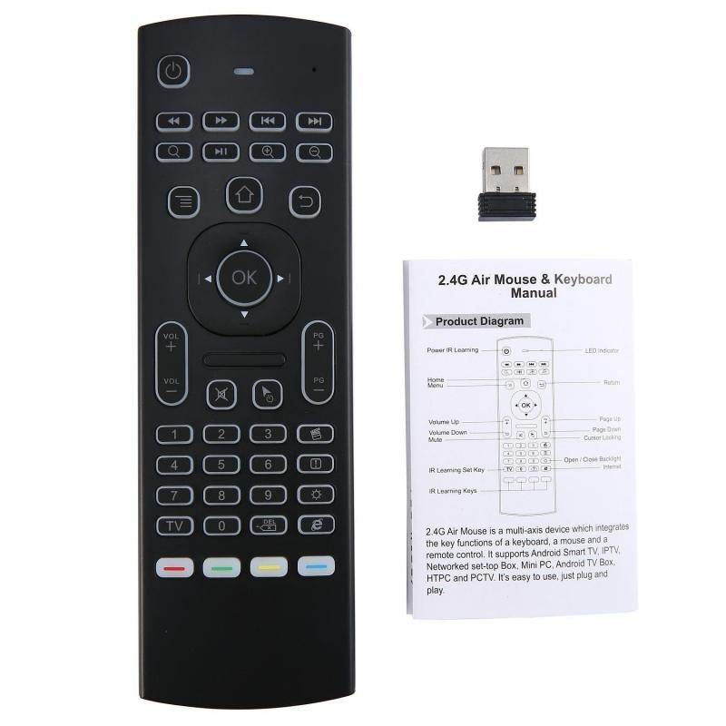 Chuột Bay Điều Khiển Không Dây MX3 -L có đèn led  c,chuột bay dùng cho tivi box ,smart tivi.