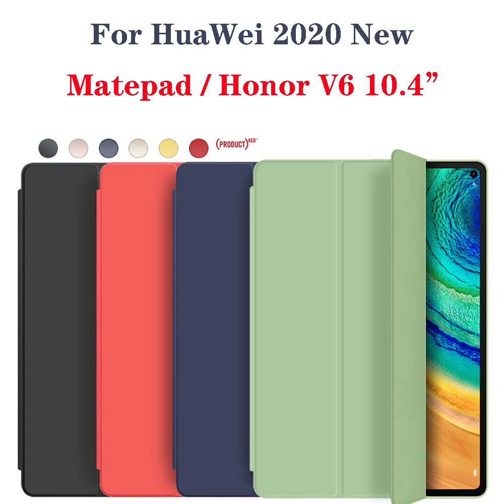 Bao Da Bảo Vệ Lót Silicon Mềm Có Chức Năng Bật/thức Thông Minh Cho Huawei Matepad 10.4 2020 Honor V6 10.4 Inch