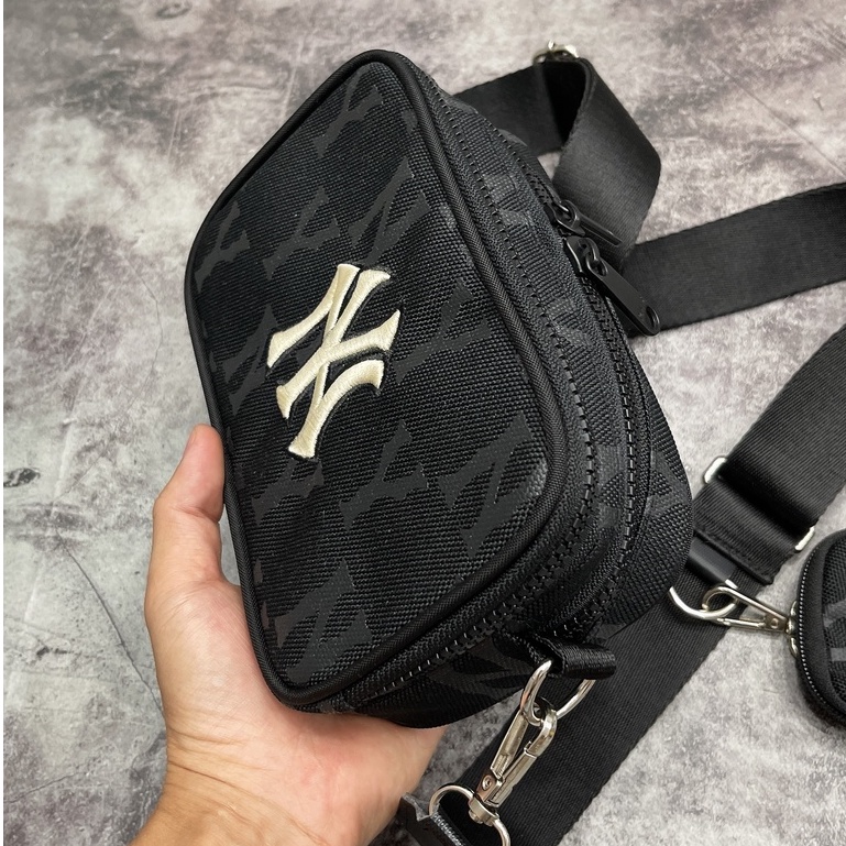 ✅ [ MLB NEW 2022] Túi bao tử NY MONOGRAM WAIST BAG BLACK - ẢNH THẬT | XUẤT DƯ XỊN 100% | CÓ SẴN HÀNG | CAM KẾT CHUẨN XỊN