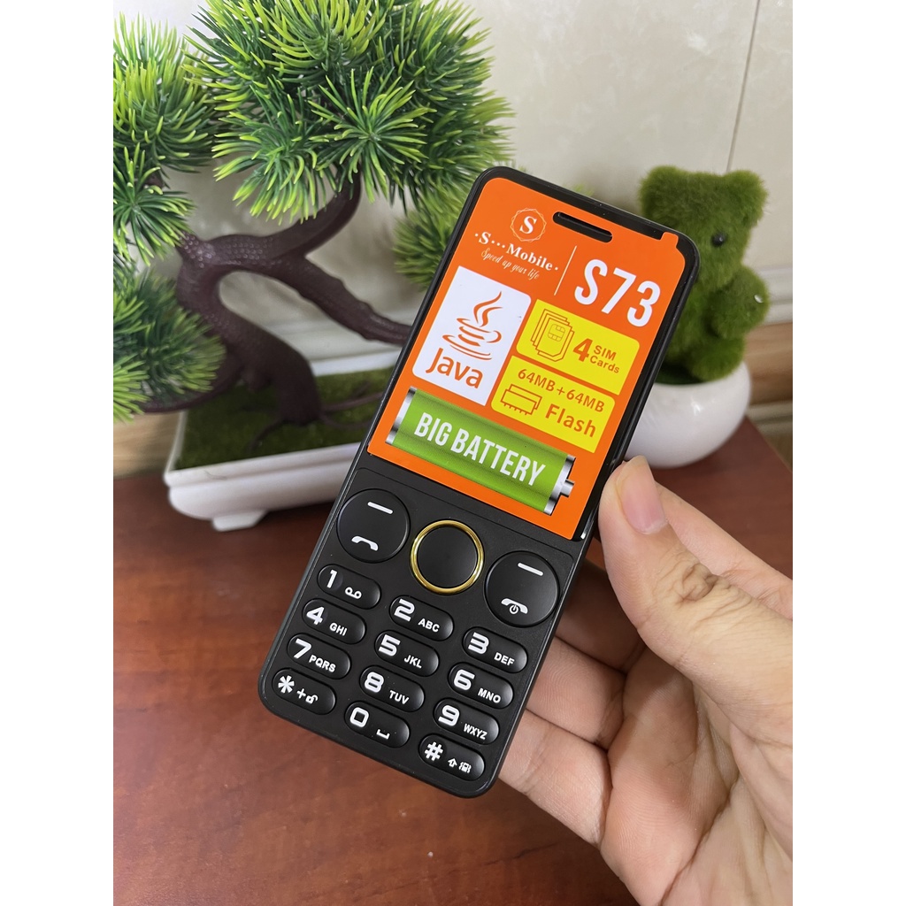 Điện thoại S_MOBILE S73 4 sim,4 sóng,loa to,màn hình lớn - Mới,nguyên seal