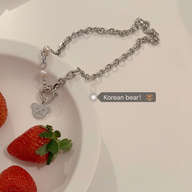 New Hip-Hop Style Pearl Necklace Drinking Milk Tea with Pearls New 2021