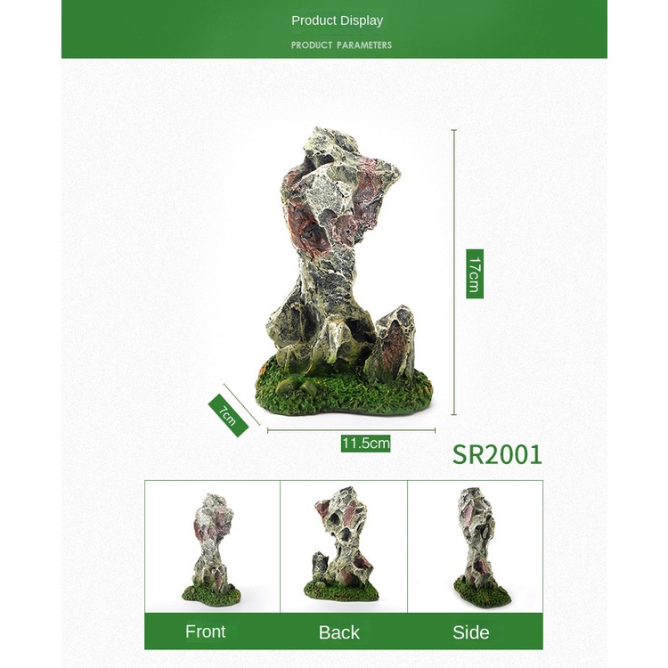 Bể cá bể cá trang trí nhựa ít rockery và đá ít bể cá trang trí