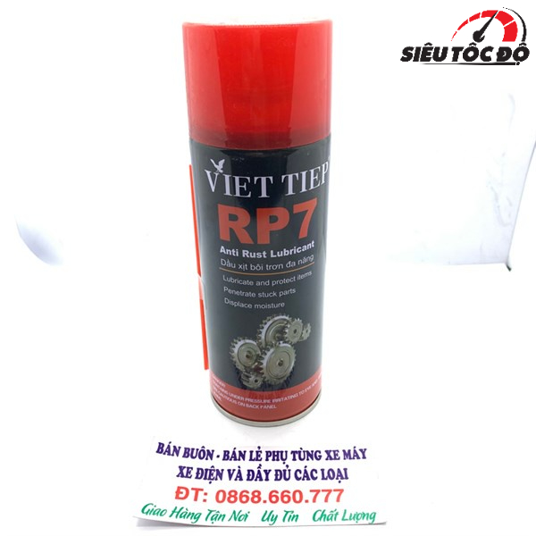 RP7 VIỆT TIỆP Xịt Bôi Trơn Và Bảo Vệ Thiết Bị Chống Rỉ Sét Hiệu Qủa