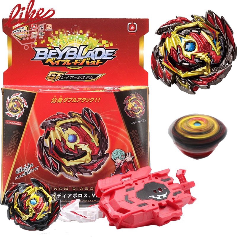 Đồ chơi con quay Beyblade FLAME B-145 DX với bệ phóng cho bé