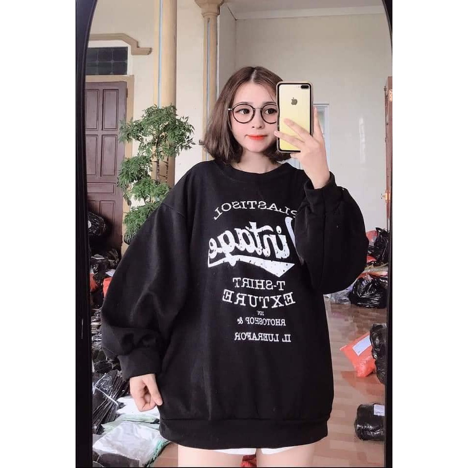 Áo nỉ Vintage vảy sơn tím(ảnh thật mẫu mặc) | BigBuy360 - bigbuy360.vn