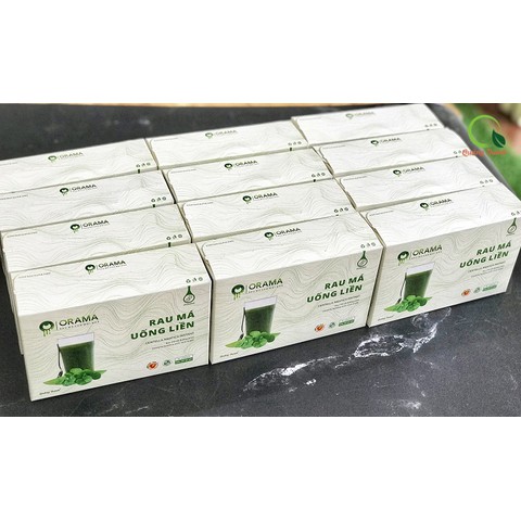 Rau má sấy lạnh uống liền ORAMA có đường -Hộp 10 gói 15g -Quảng Thanh
